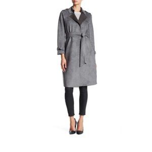 T Tahari Jackets \u0026 Coats | T Tahari Mel Womens Faux Suede Belted Coat, Trench Coat, Grey, XS, Jacket, | Color: Gray | Size: Xs | Dewdropsmuse's Closet